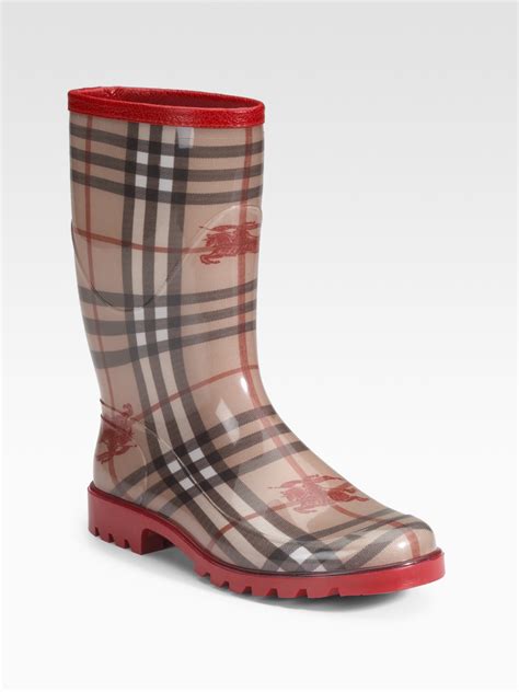 red burberry riding boots|Burberry rain boots on sale.